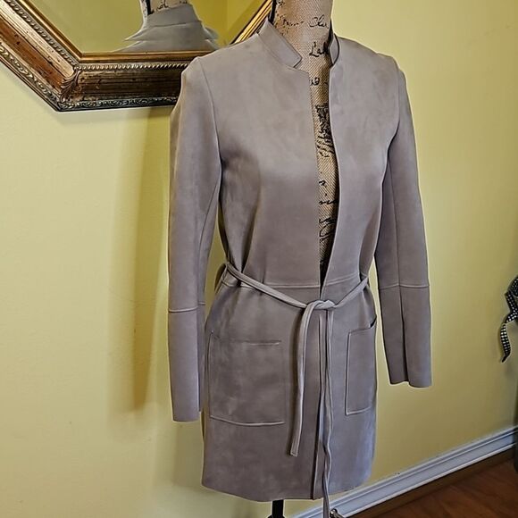 H & M Tan long Jacket size 0 - Picture 4 of 11